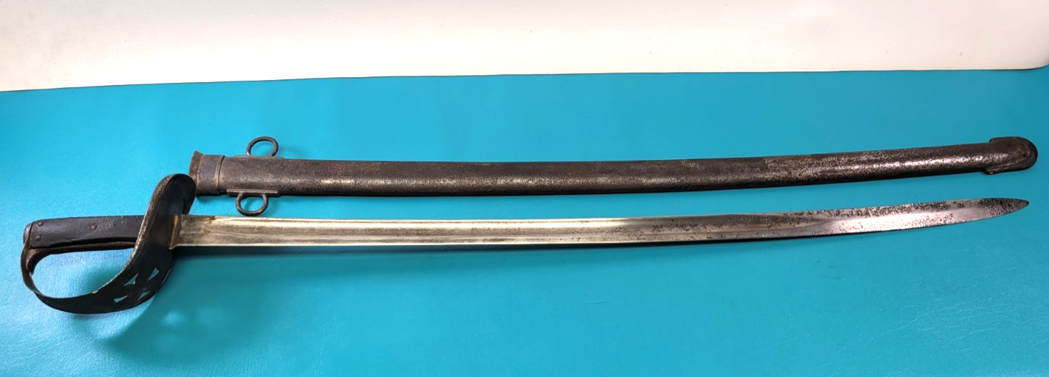 Antique British Pattern Trooper Sword Saber Regimental Marks + Scabbard TR1825 Antique British Pattern Trooper Sword Saber Regimental Marks + Scabbard TR1825
