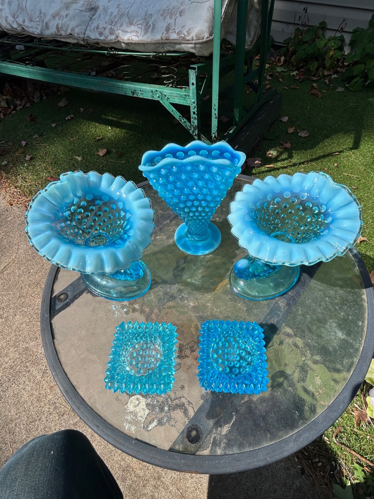VERY EARLY FENTON GLASS SET, INCREDIBLE ALL PERFECT PIECES, NO CRACKS, MATCHING VERY EARLY FENTON GLASS SET, INCREDIBLE ALL PERFECT PIECES, NO CRACKS, MATCHING