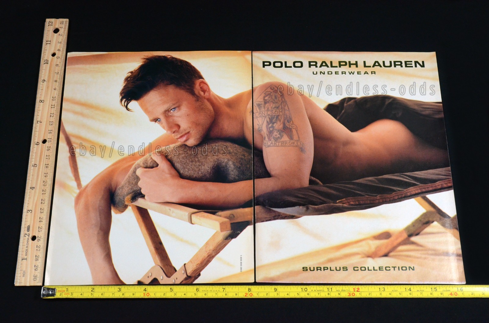 1999 Polo Ralph Lauren Underwear Men's Magazine Page Print Ad Poster 90s 1990s