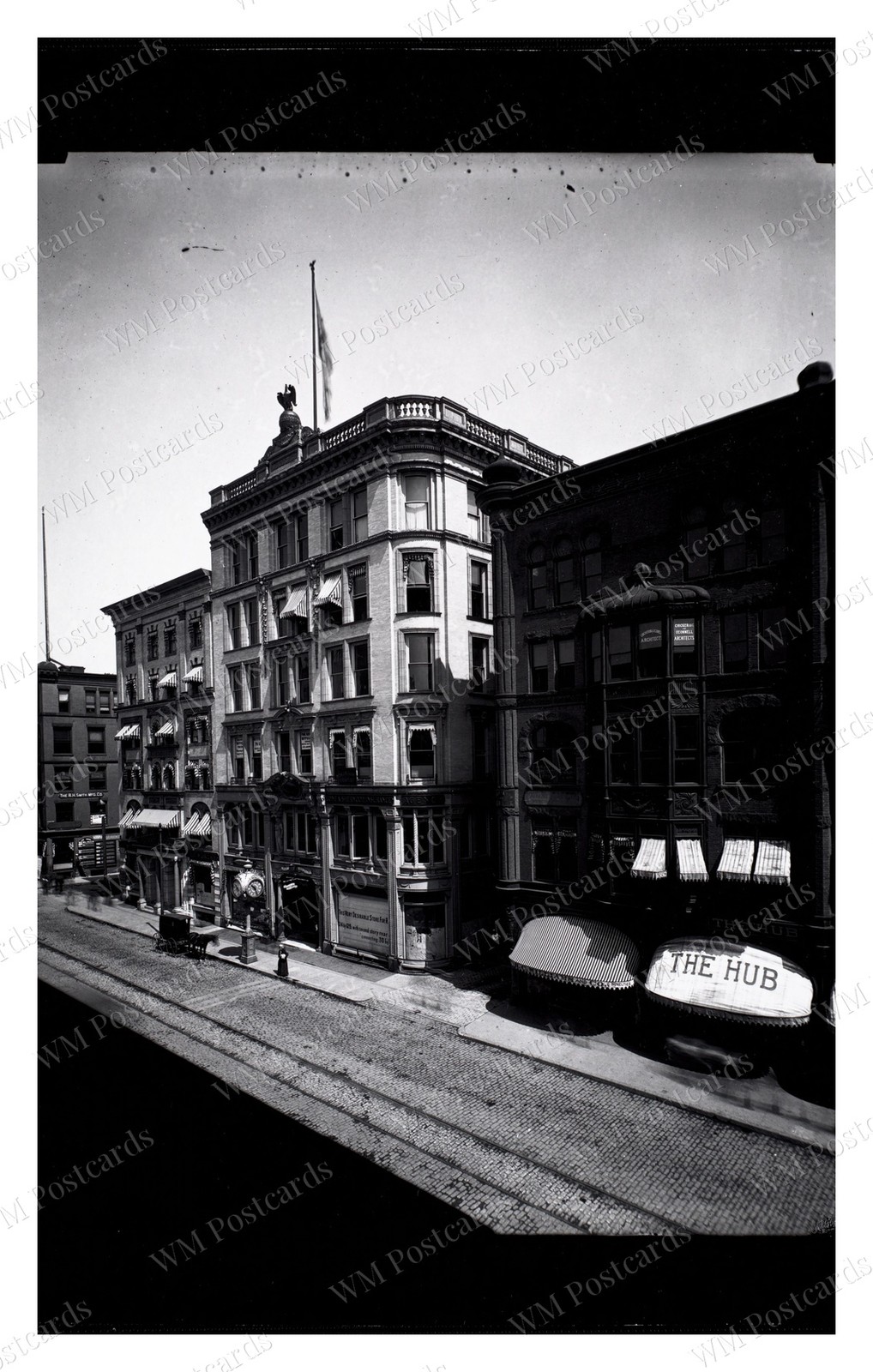 Springfield Massachusetts 1890s Main Street Office Buildings Standard Postcard