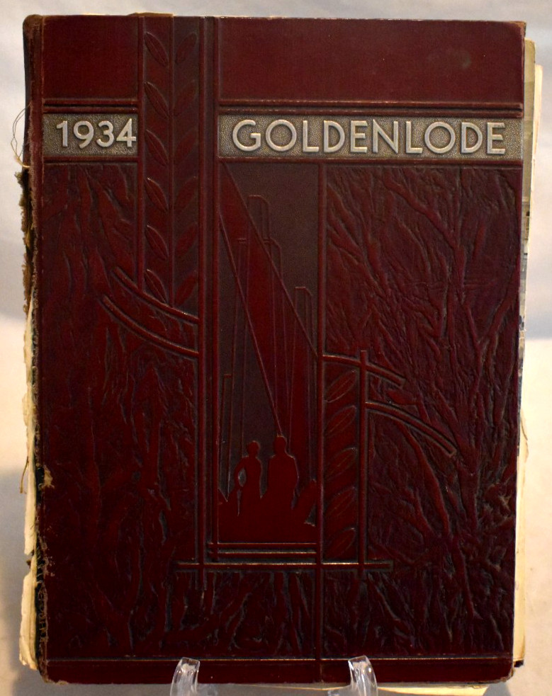 Goldenlode Lead South Dakota High School Yearbook, 1934 with Autographs Goldenlode Lead South Dakota High School Yearbook, 1934 with Autographs