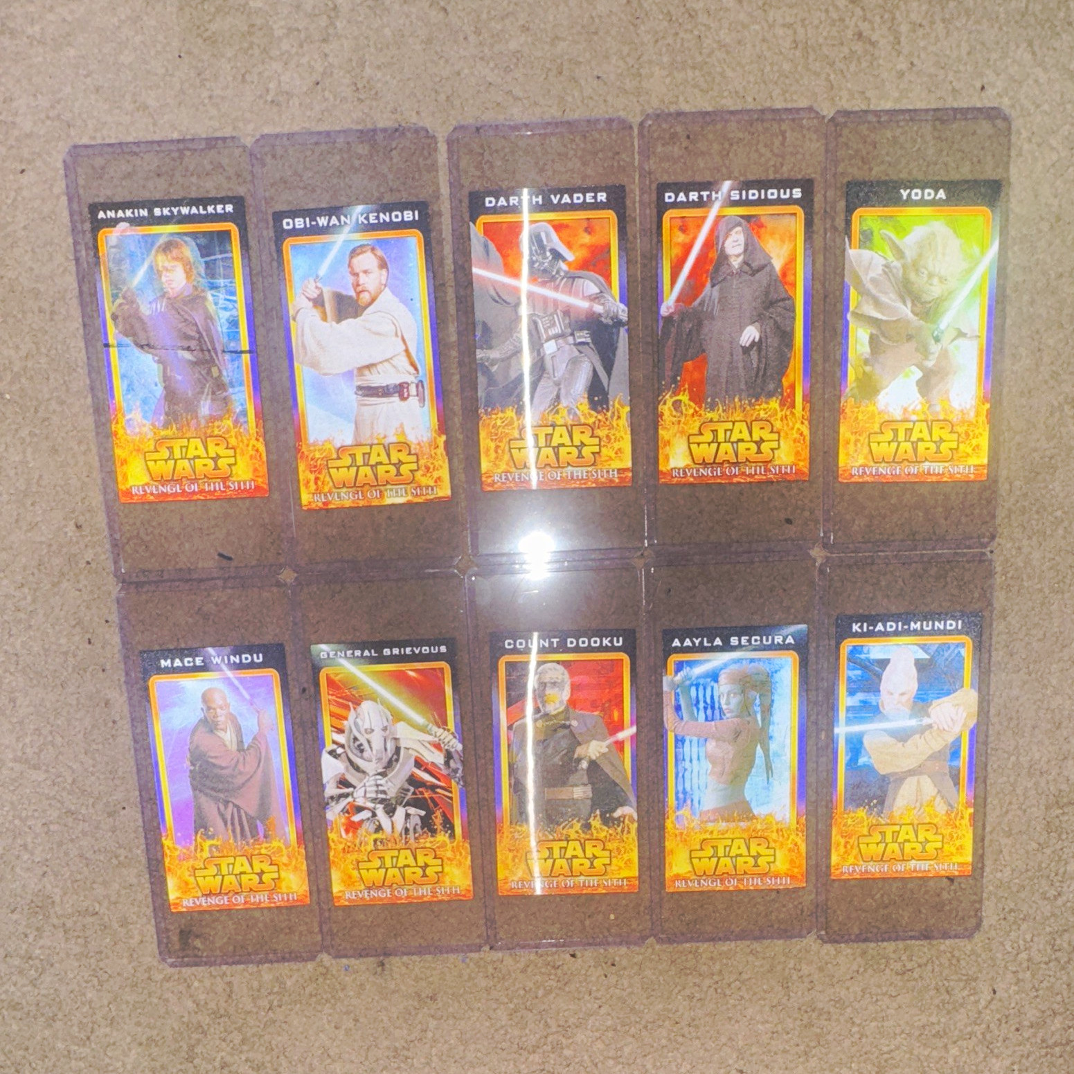 *Only Complete Set* 10/10 Topps 2005 Star Wars Widevision Lenticular Cards-Mint
