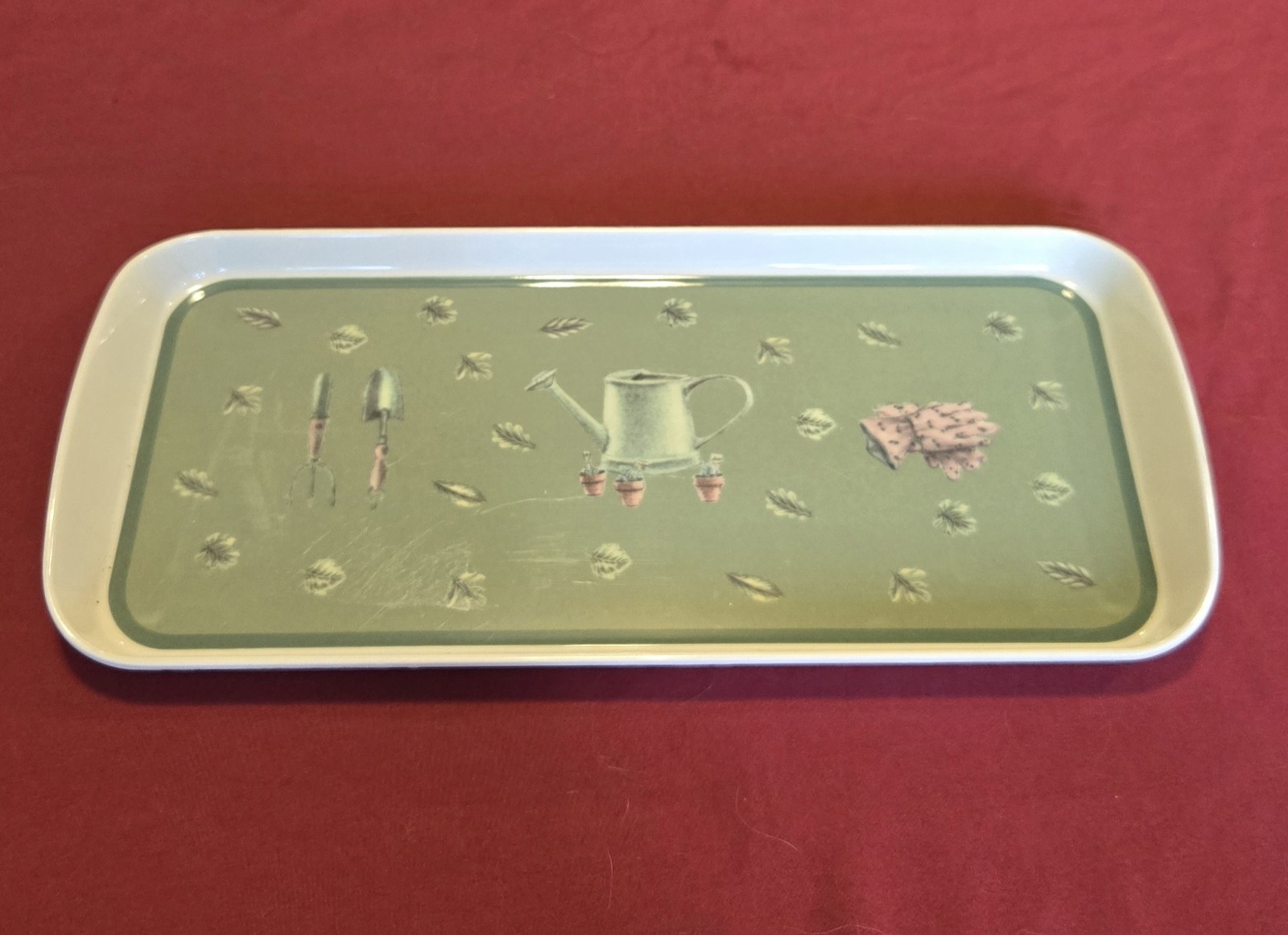 Vintage Garden Themed Melamine Serving Tray