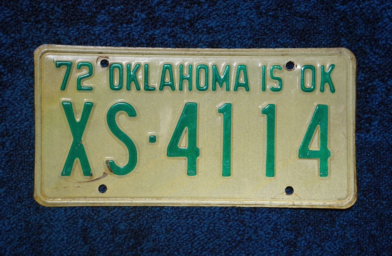 1972 Oklahoma License Plate