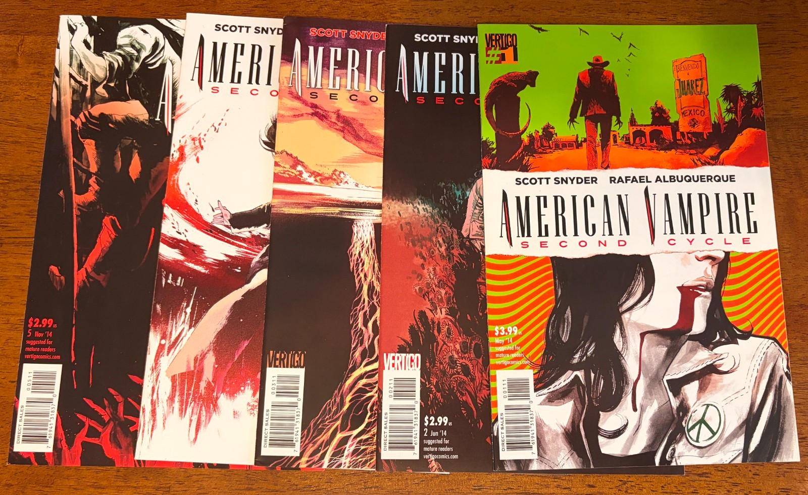 AMERICAN VAMPIRE SECOND CYCLE #1-11 (Vertigo Comics 2014) -- FULL Set