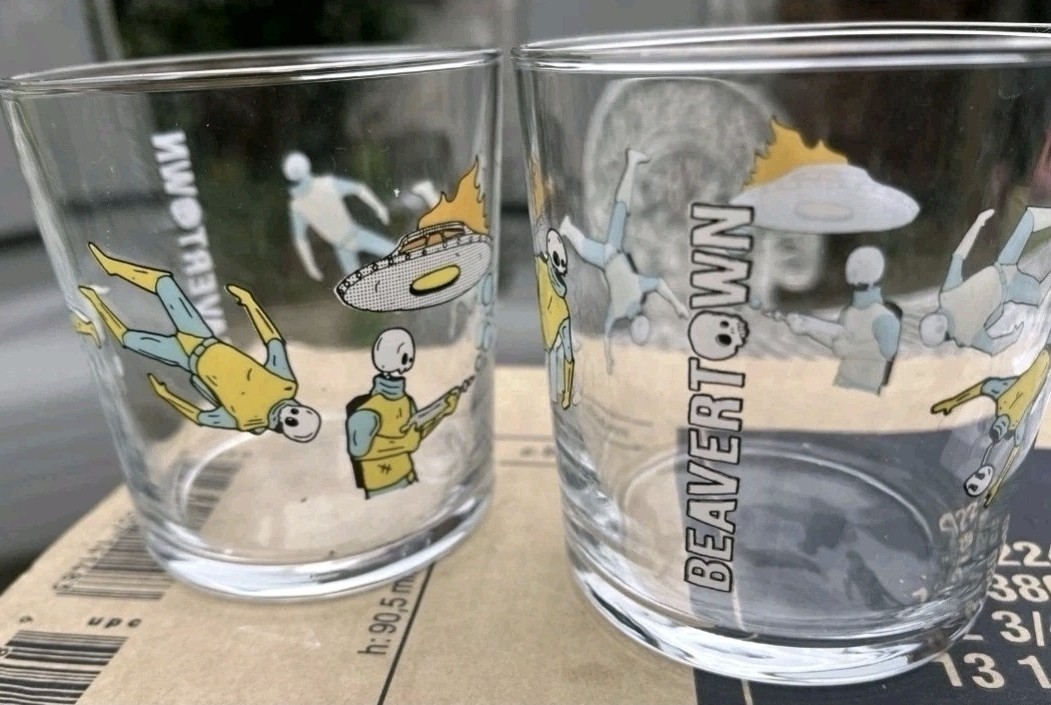 4 X Beavertown Gamma Ray Half Pint Glasses Brand new extremely Rare 