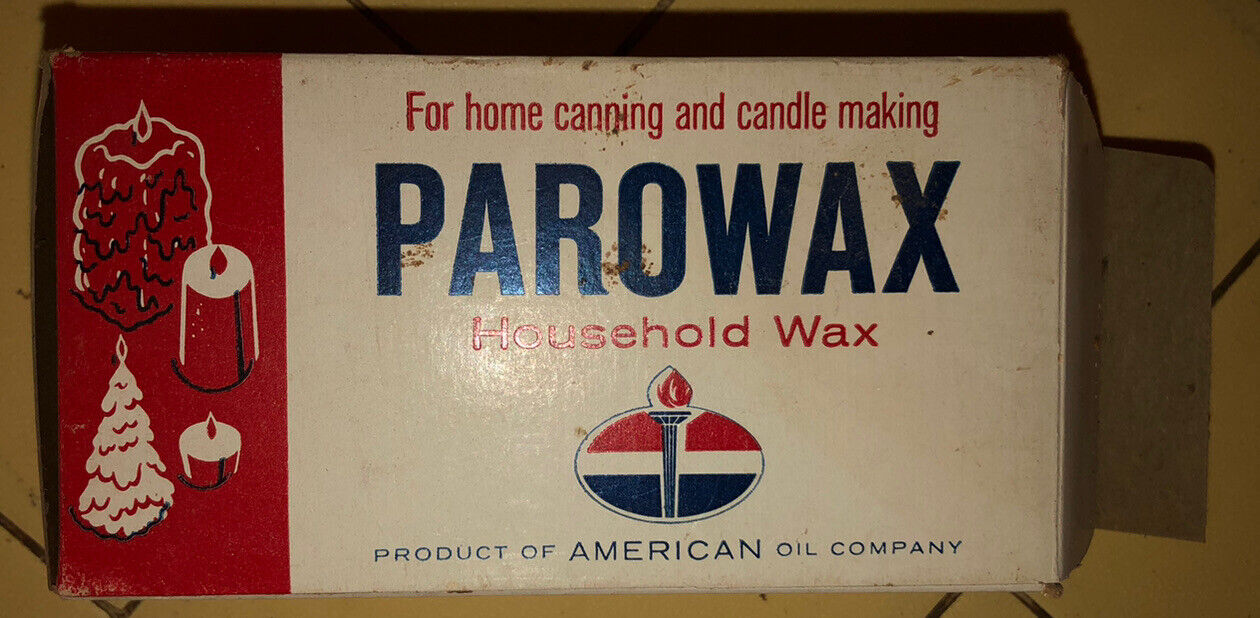 1950’s *New* Parowax Household Wax American Oil Company candle/canning (all)