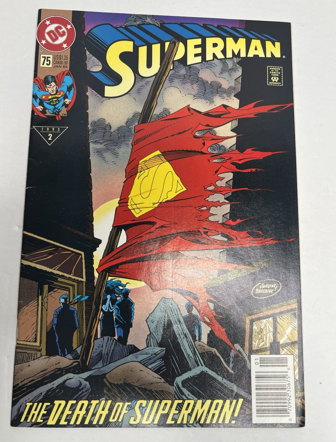 Superman 75 Newsstand Variant NM UNREAD 1993 1st Print Doomsday Death of