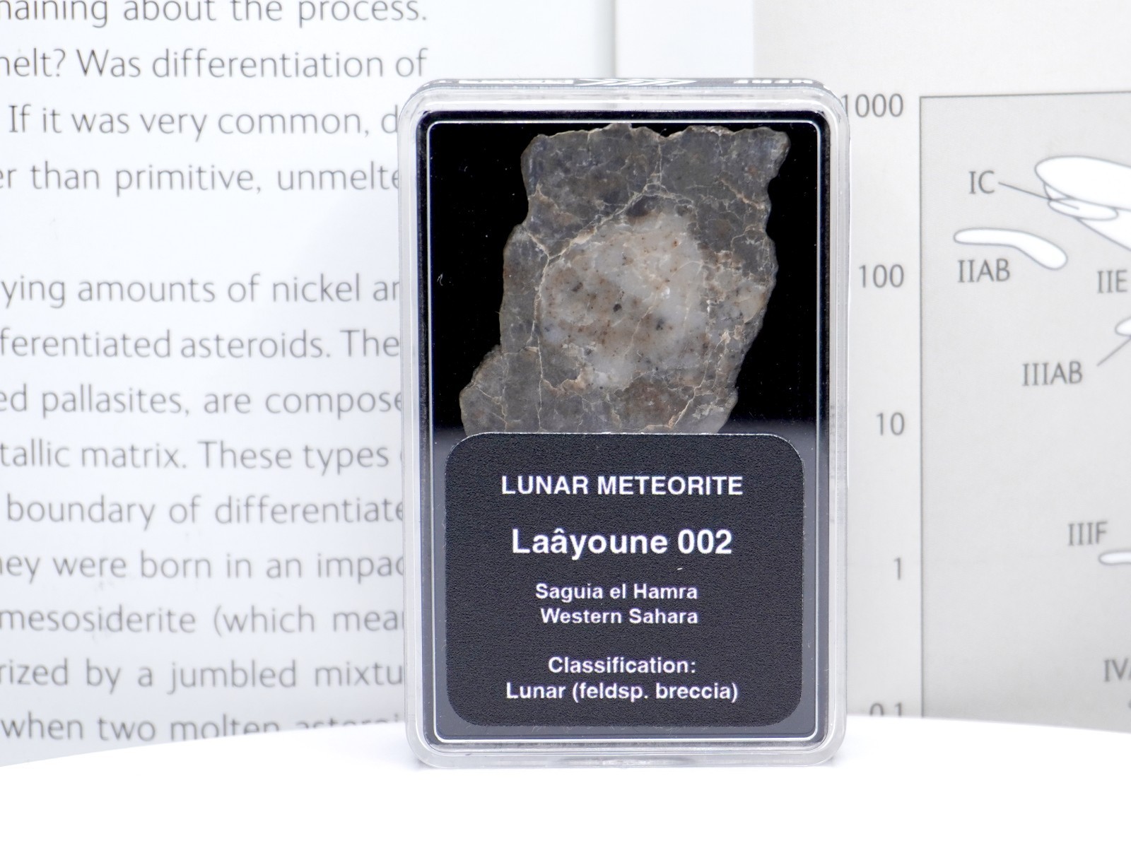 Laâyoune 002 Lunar Meteorite - Authentic Moon Rock, Rare and Certified