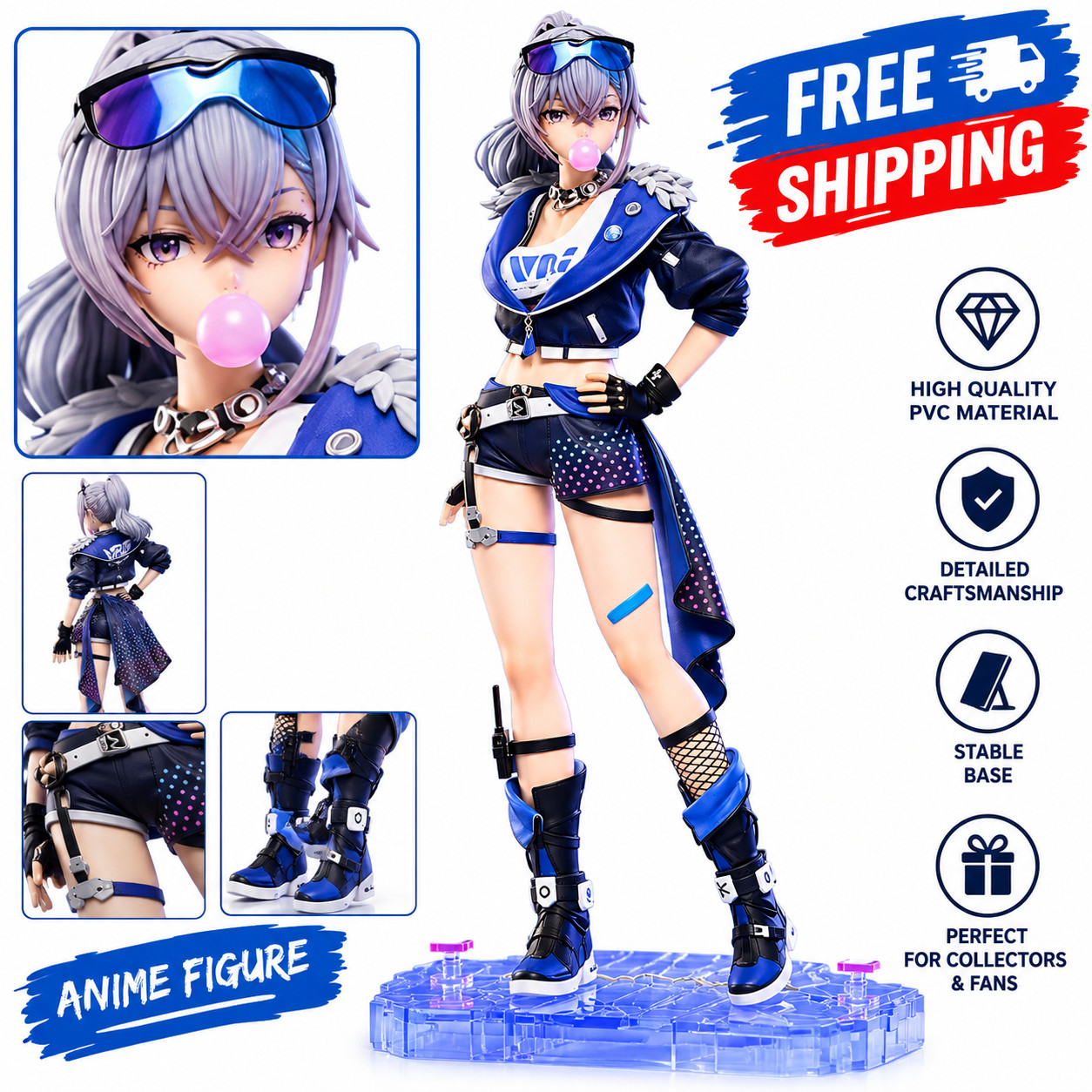 Honkai Star Rail Silver Wolf Anime Figure Standing Collectible Model Game Periph