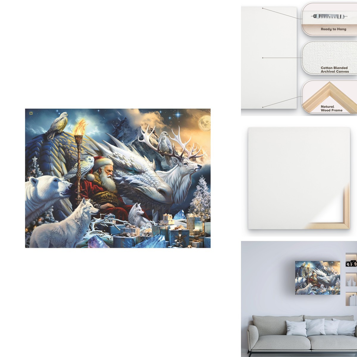 Trademark Fine Art Guardians of Christmas Canvas Wall Art GRL01091-C2432GG