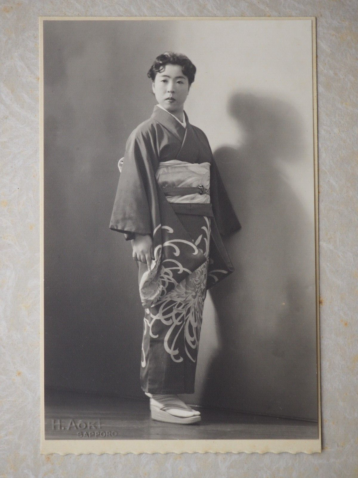 Vintage photo 1930s-1940s, Japanese lady, by Sapporo Aoki Studio, Ey9675