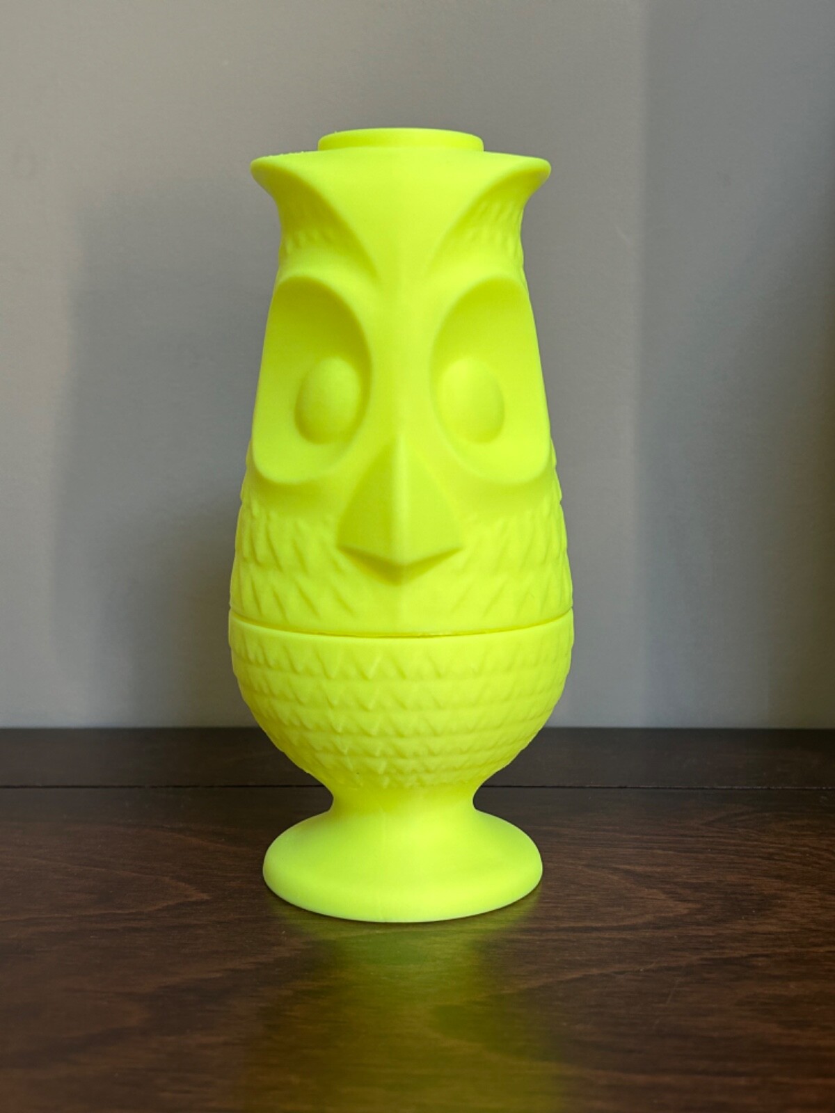UV Glow Friends Owl Fairy Lamp Tea Light Candle Holder Blacklight Cabinet 7 inch