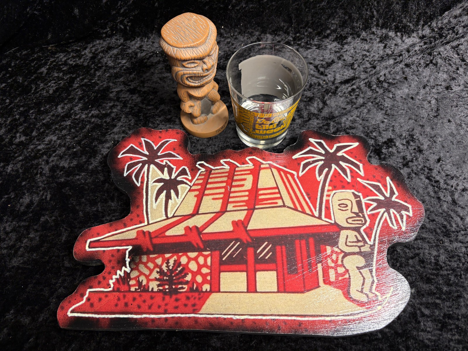 Trader Mort's Tiki Sign Dallas Tiki Week 2024 Glass Freaky Bobblehead Lot NEW #3