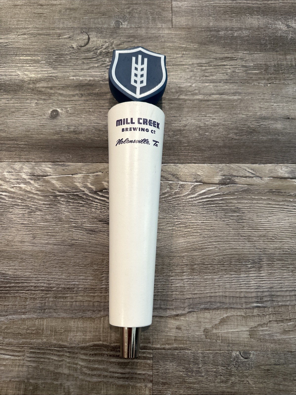 Mill Creek Brewing Co. Landmark Vintage Lager Beer Tap Handle Nolensville, TN