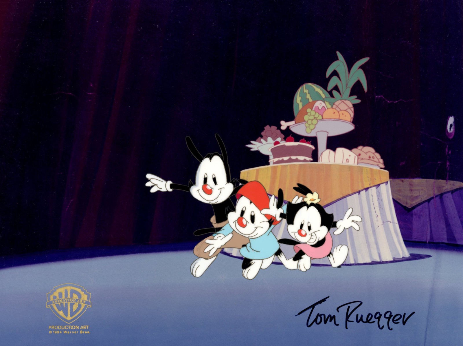 Animaniacs-Original Cel-Yakko/Wakko/Dot-Taming Of Screwy-Signed T. Ruegger