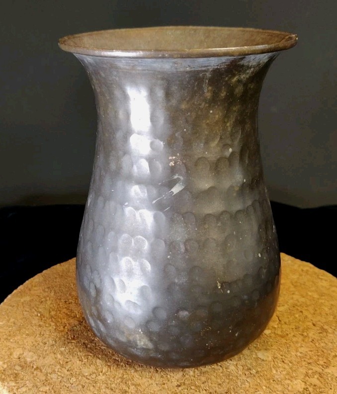 Antique Heavy Hammered Indian Pital Lota Vase 5