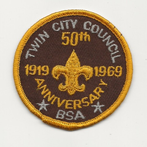 TWIN CITY COUNCIL patch / 50th ANNIVERSARY 1919-1969 - Boy Scout BSA A121/T-67