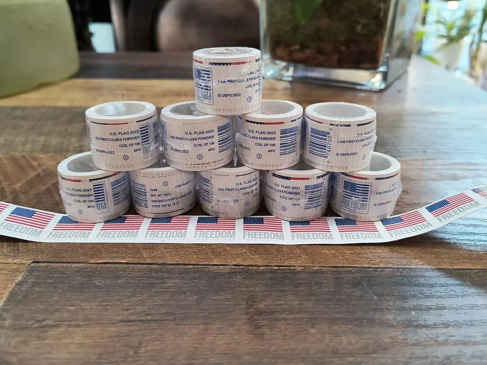 10 Roll Of 100 2023 U.S. Flag First Class US Postage Stamps