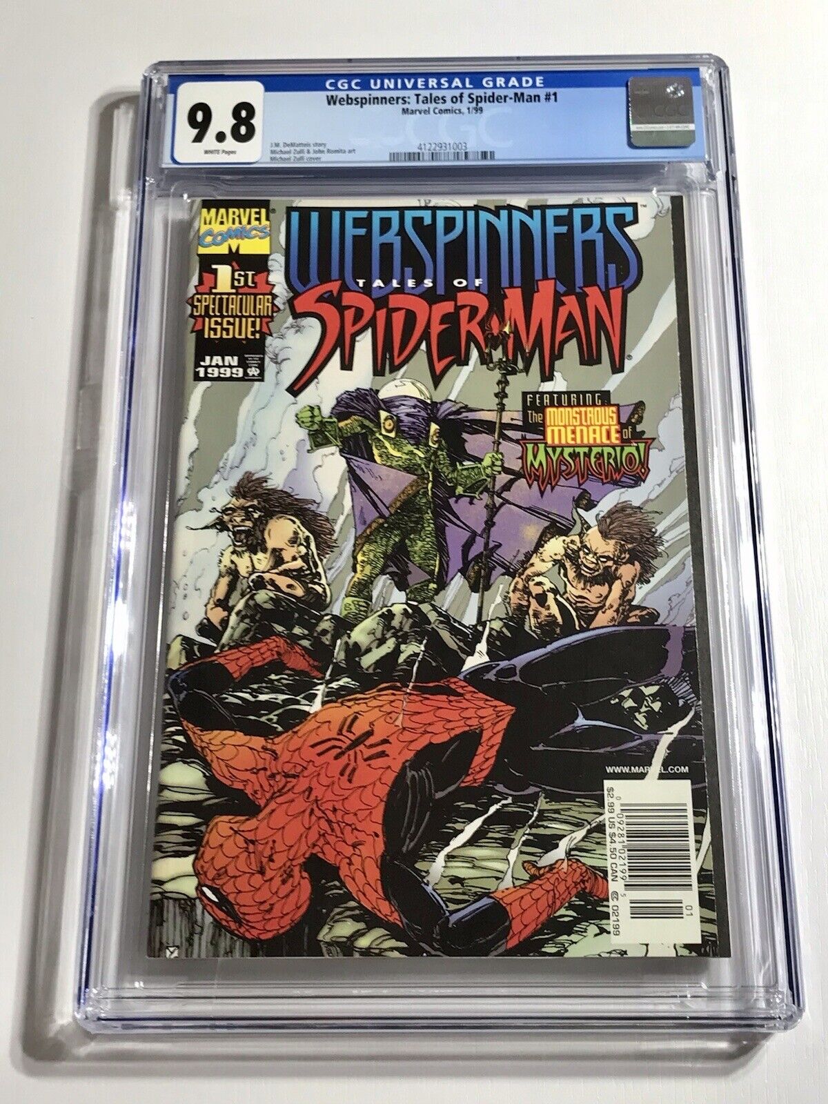 1999 Webspinners Tales of Spider-Man #1 RARE NEWSSTAND VARIANT GRADED CGC 9.8 WP