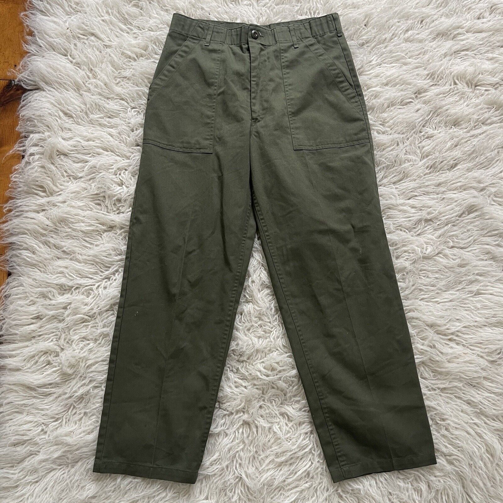 Vintage 70's OG-507 Pants Mens 32x27 Green Military Vietnam Fatigue Ideal Army
