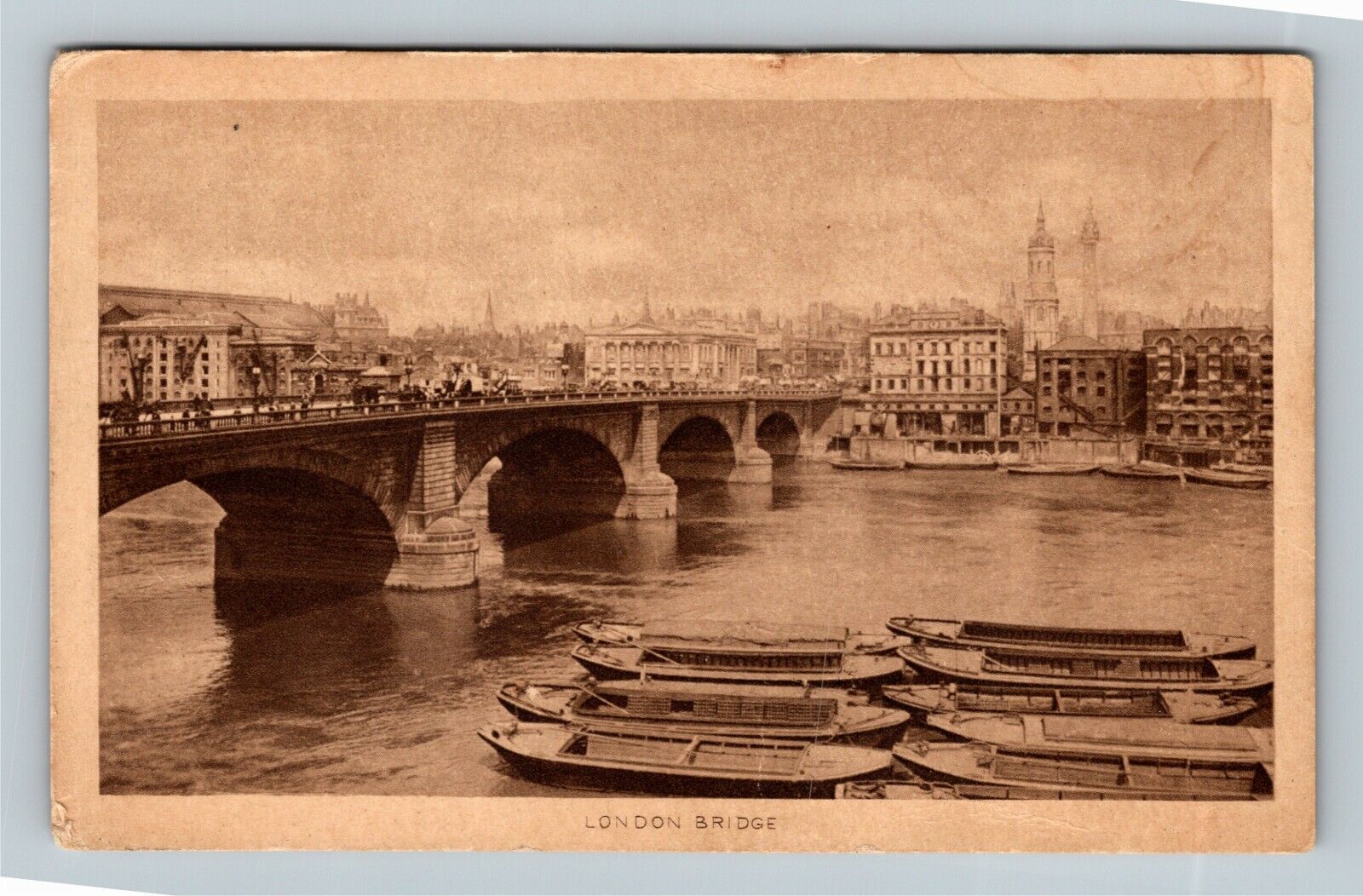 London Bridge, England Vintage Postcard