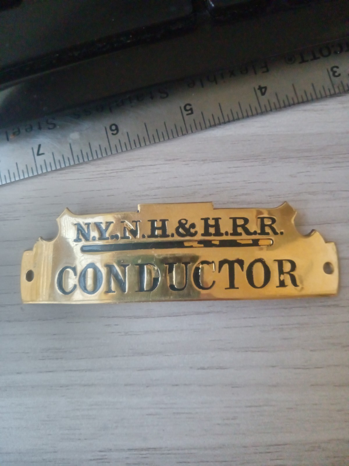 New York New Haven & Hartford Railroad N.Y.N.H.&H.R.R Conductor Hat Badge