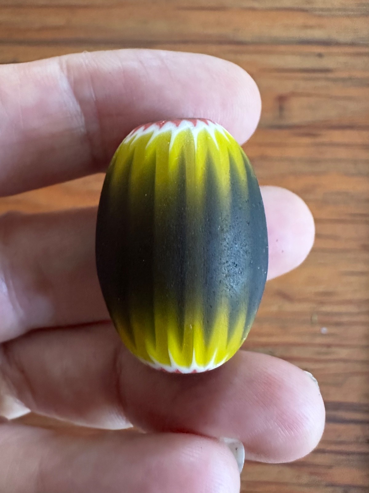 (B) Fabulous Vintage Venetian Chevron Bead #2
