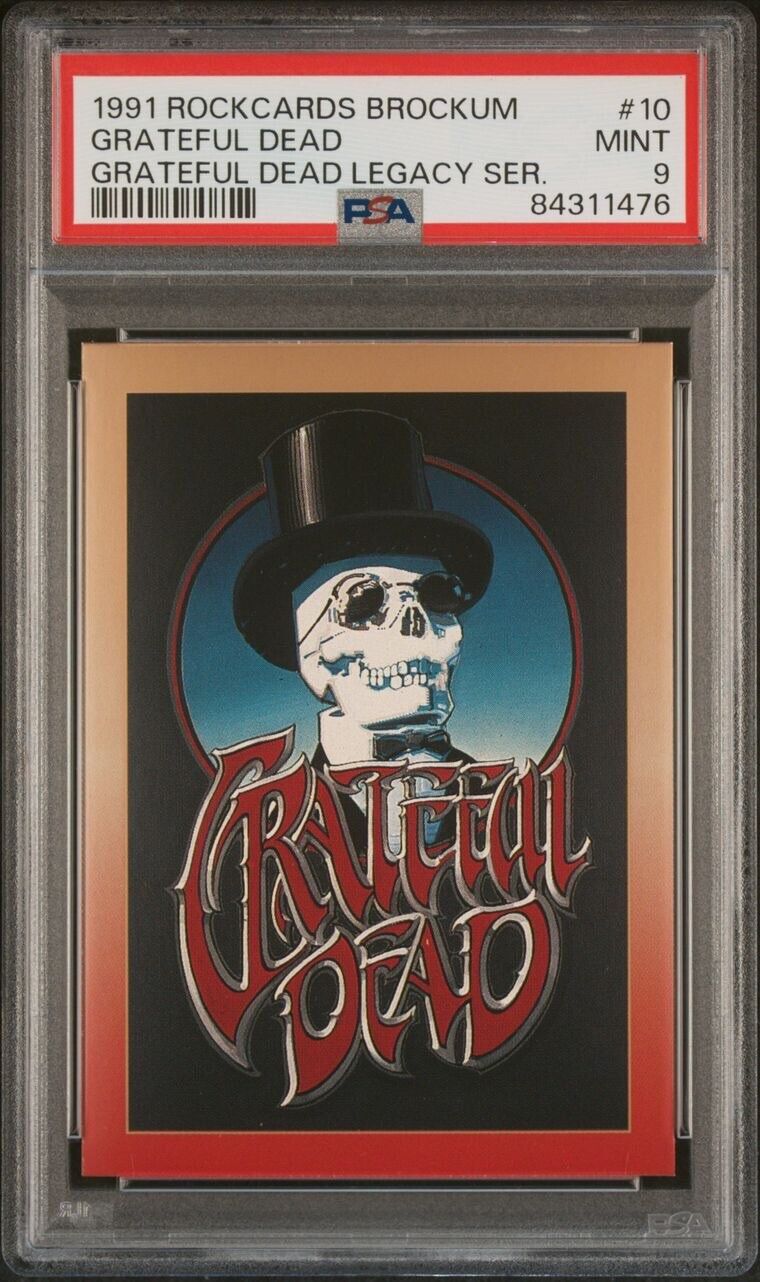 1991 Rockcards Brockum #10 Skull Logo Grateful Dead Legacy PSA 9 Mint