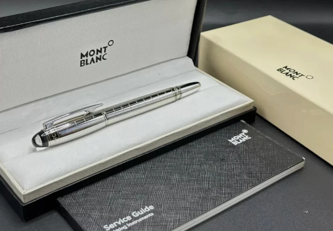 Montblanc StarWalker Cool Silver Rollerball Pen Black Ink New Box Luxury Gift