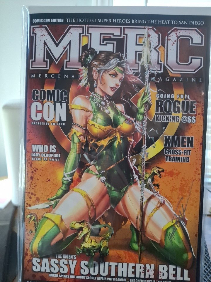 Merc Mercenary Weekly Magazine Rogue Variant SIGNED Jamie Tyndall w/ CoA