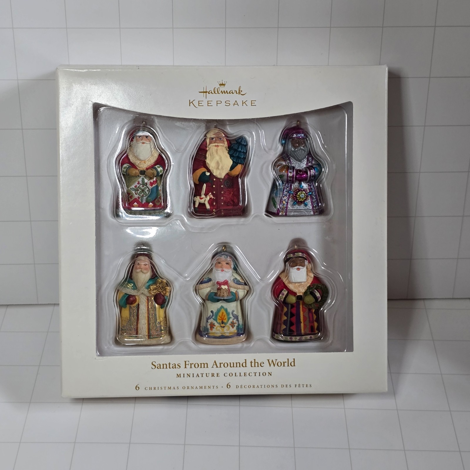 2006 Hallmark Ornament Santas From Around The World Miniature Set Of 6 Boxed NIB 2006 Hallmark Ornament Santas From Around The World Miniature Set Of 6 Boxed NIB