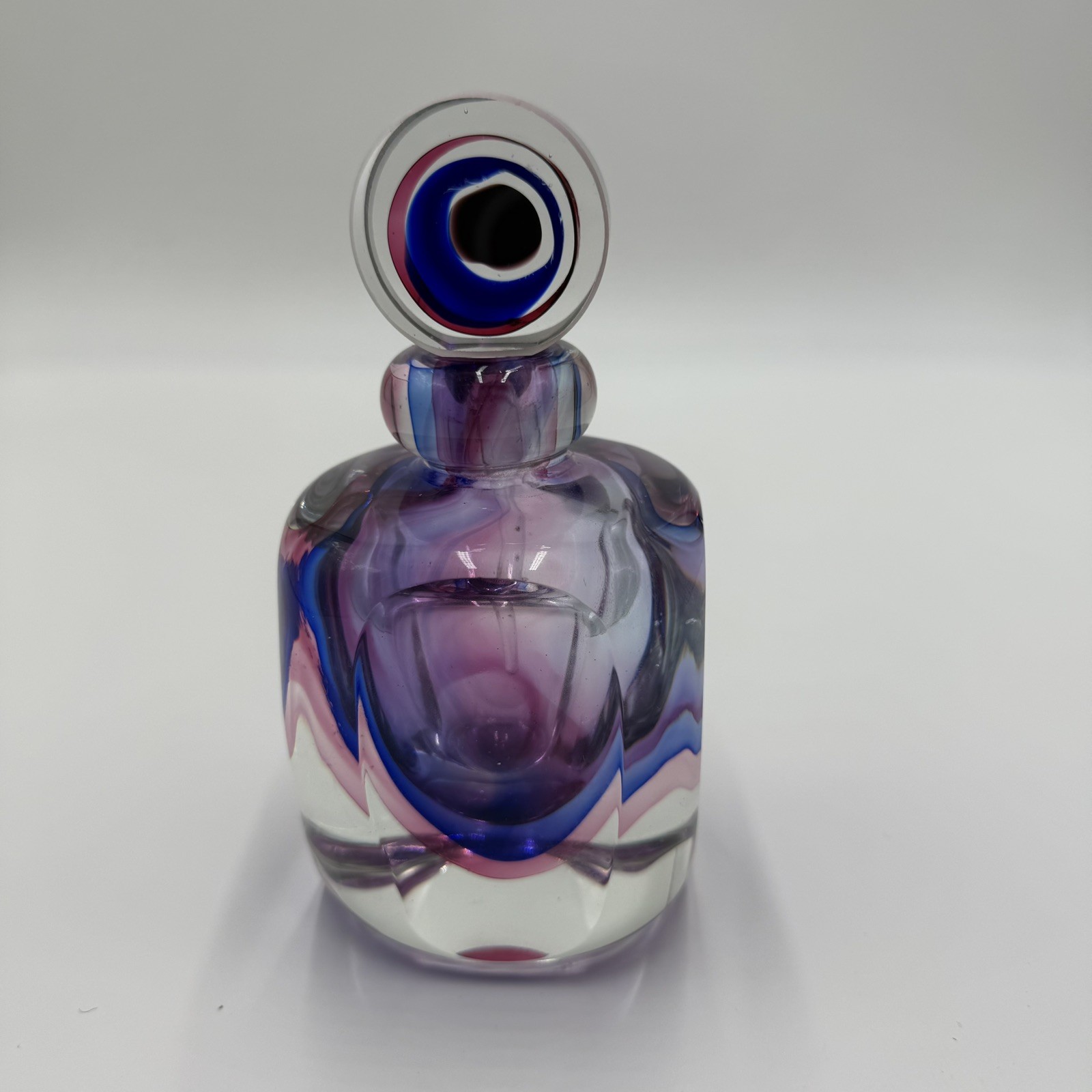 VINTAGE 5TH AVENUE CRYSTAL PERFUME BOTTLE WITH STOPPER, MID CENTURY MODERN