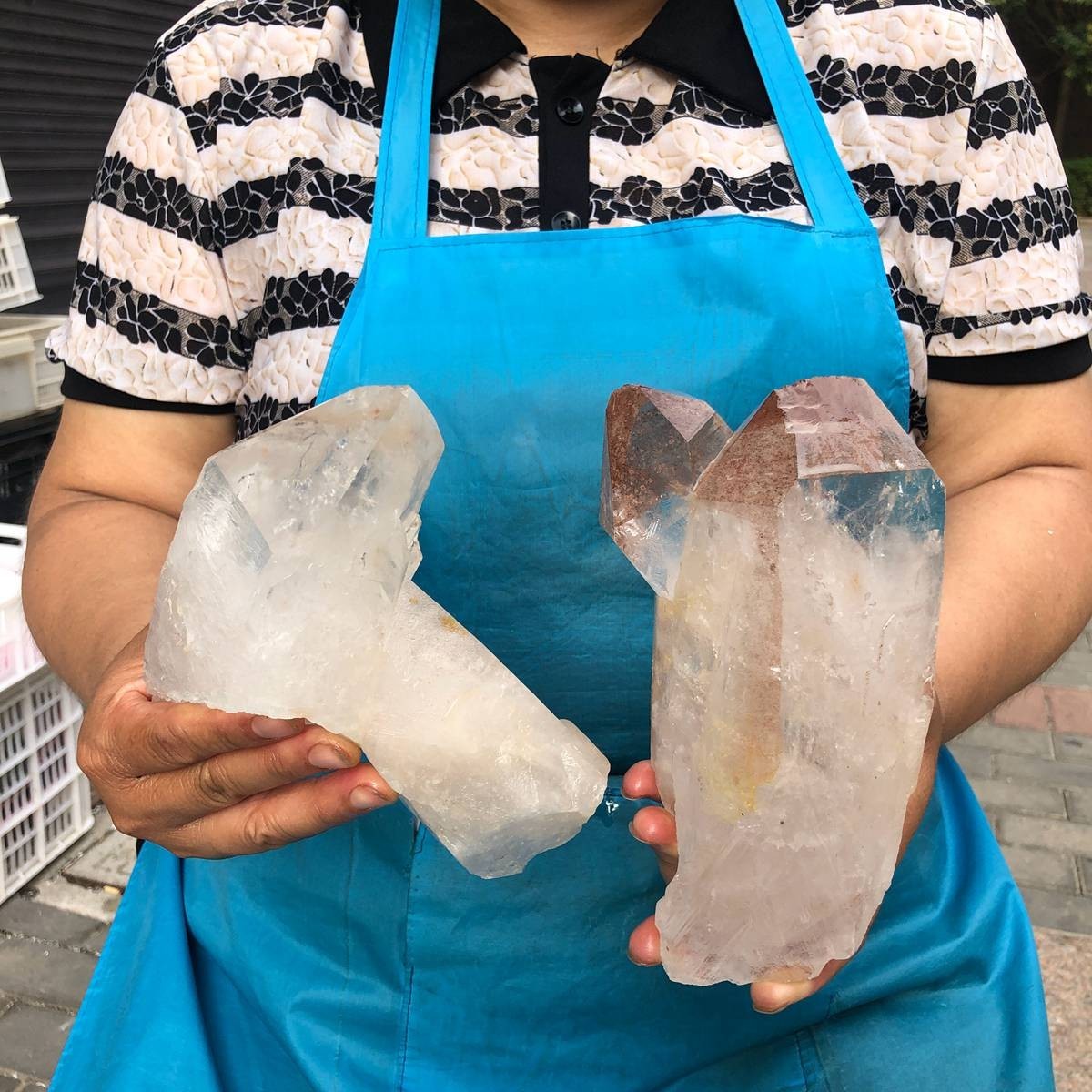 2pcs 5.94 LB Natural Clear Quartz Cluster Crystal Mineral Heals Specimen 6138