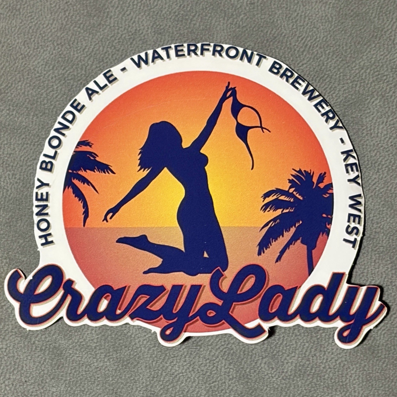 Waterfront Brewing Company Crazy Lady Sticker Craft Beer Brewery Key West FL 3”