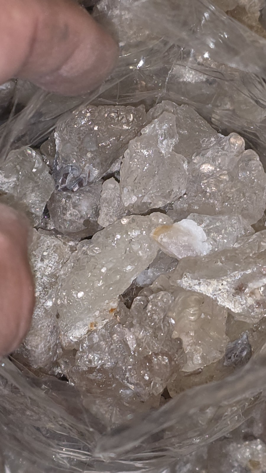 fluorescent hyalite opal rough  (By The Pound) 1/2 inch to 1 inches sizes  