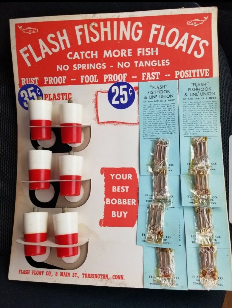 Vtg 1950s Flash Fishing Floats Countertop Display Bobber Lure 6 Sets Vtg 1950s Flash Fishing Floats Countertop Display Bobber Lure 6 Sets