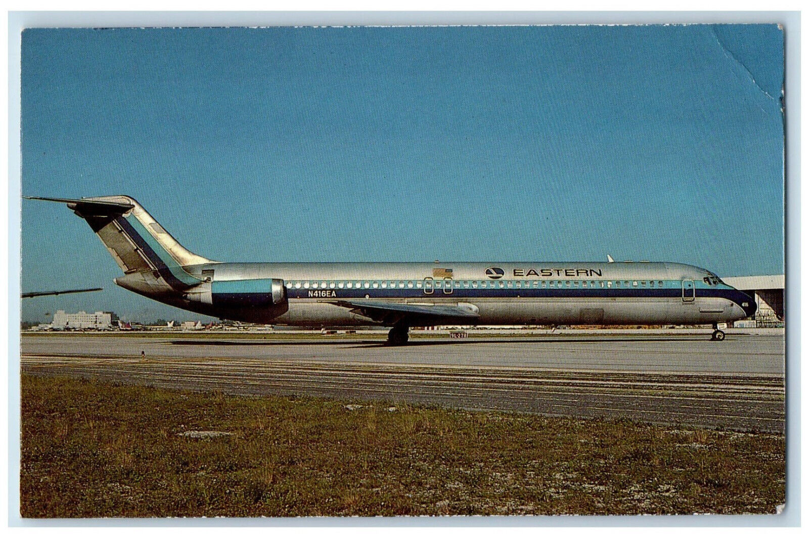c1960s Eastern McDonnell Douglas DC-9-51 N416EA Airplane Vintage Postcard