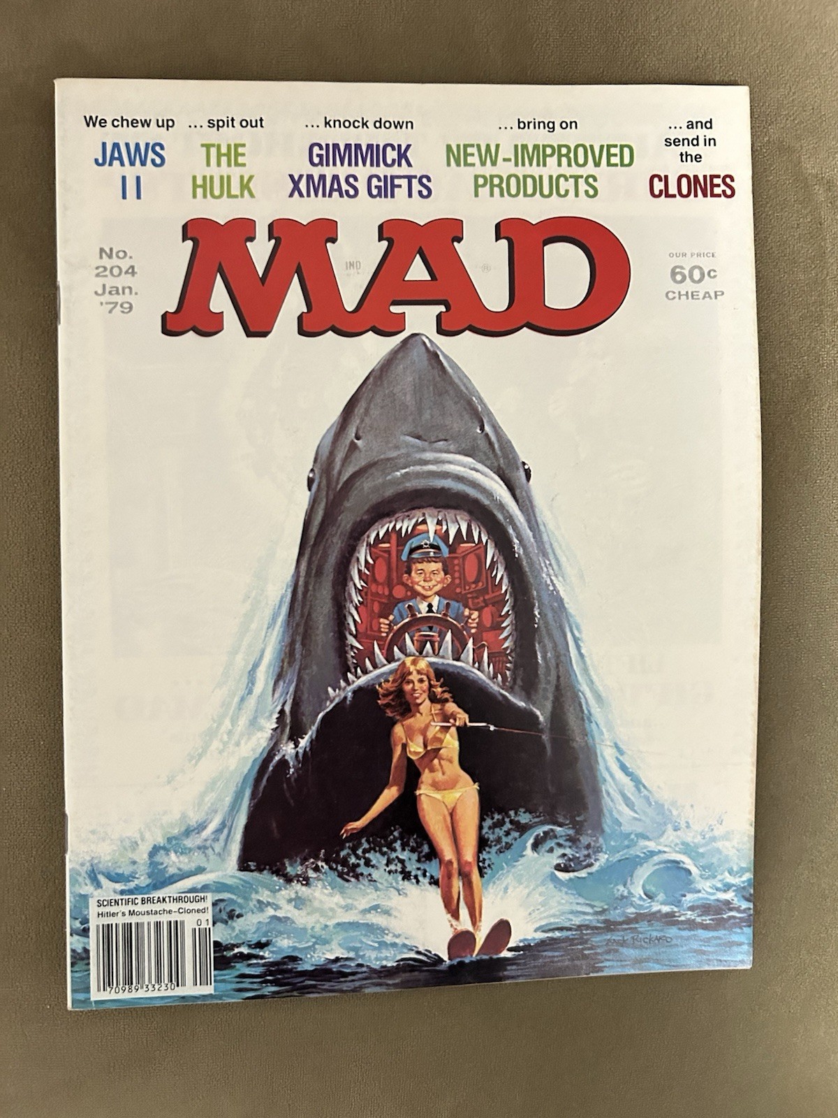 MAD Magazine no 204 Jan 1979 Jaws 2 - Triple Cover -Rare