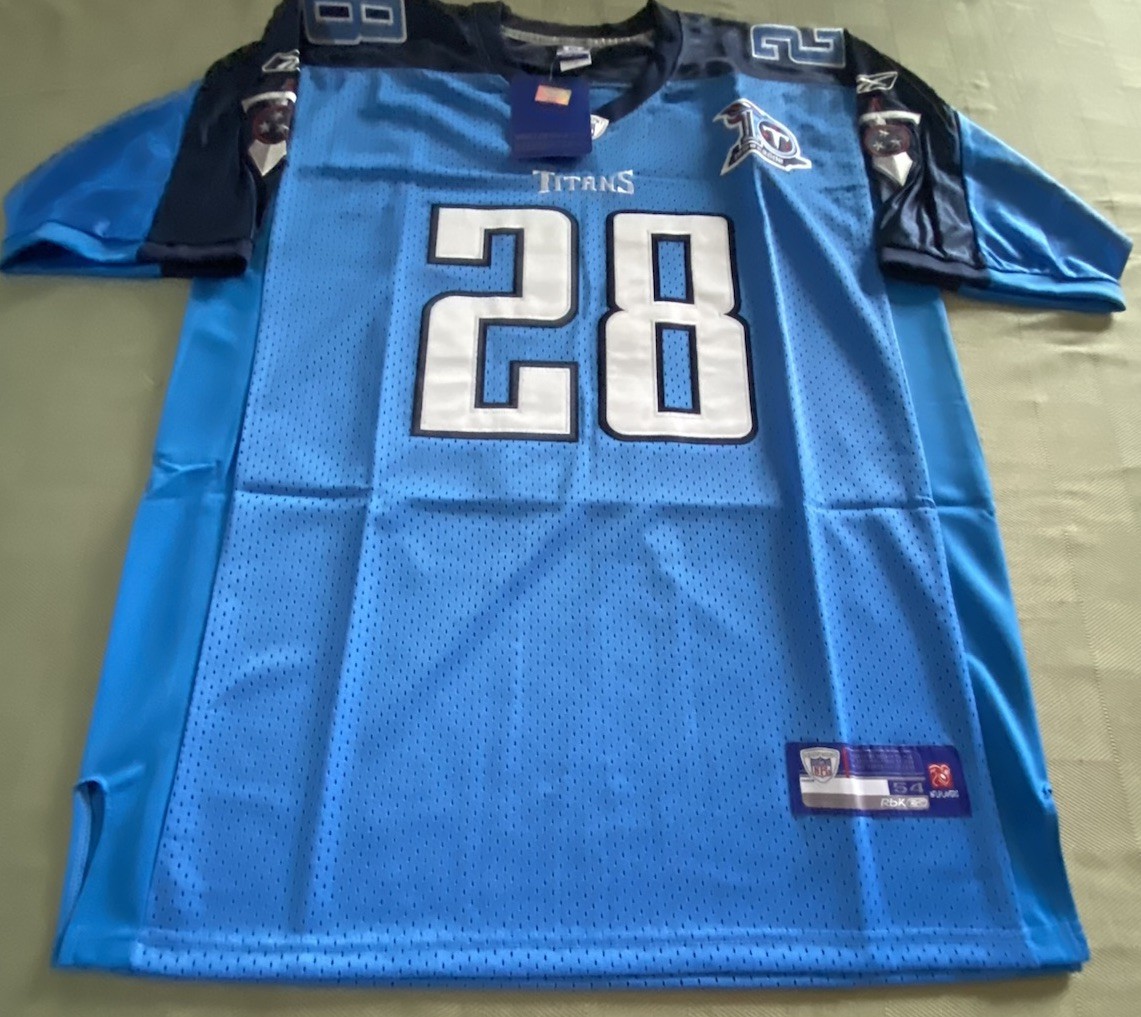 VTG Chris Johnson Reebok Tennessee Titans Jersey Size 2XL CJ2K Blue NWT 10th