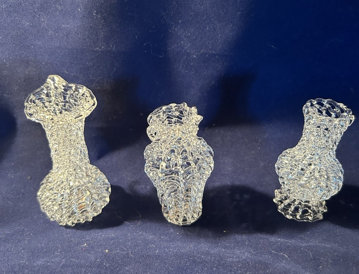 Miniature Set Of Crystal  Vases