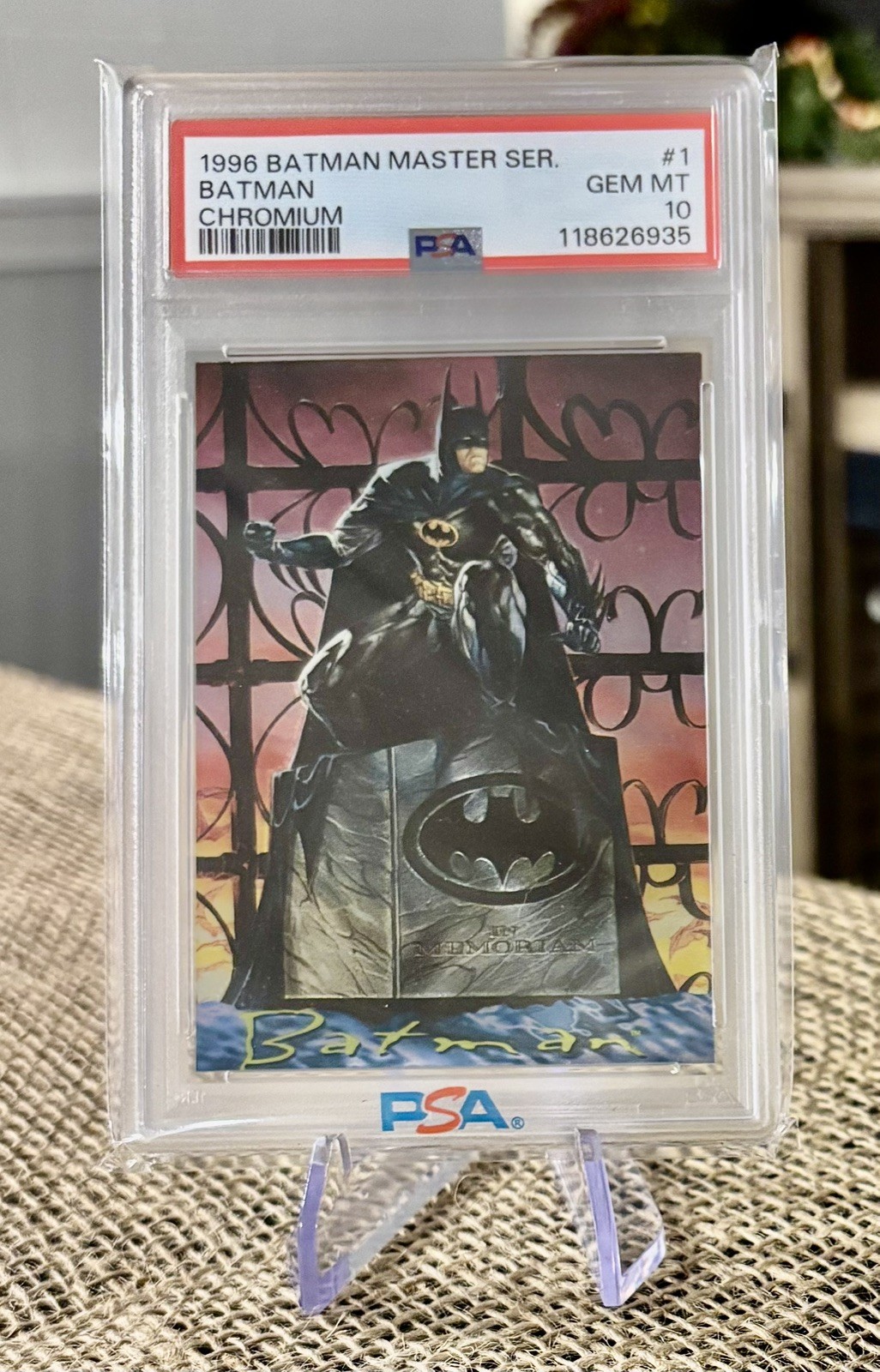 Batman 1996 SkyBox Batman Master Series Chromium Card #1 SSP PSA 10 GEM MINT