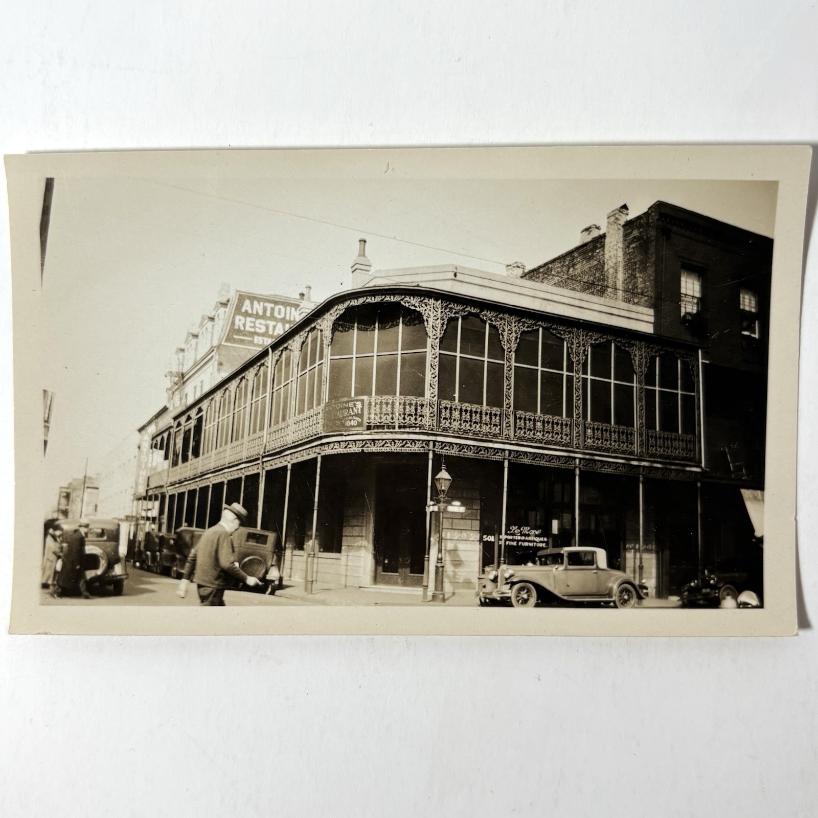 Vintage 1940s Antoine\'s Restaurant New Orleans French Quarter Street Scene Photo