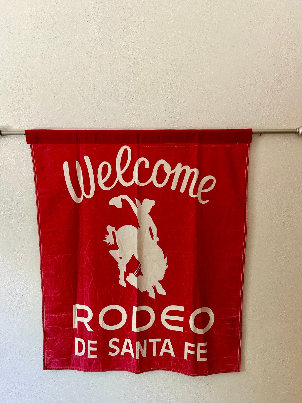 Vintage Rodeo Banner Cloth Authentic Western Americana Southwest Sante Fe Vintage Rodeo Banner Cloth Authentic Western Americana Southwest Sante Fe
