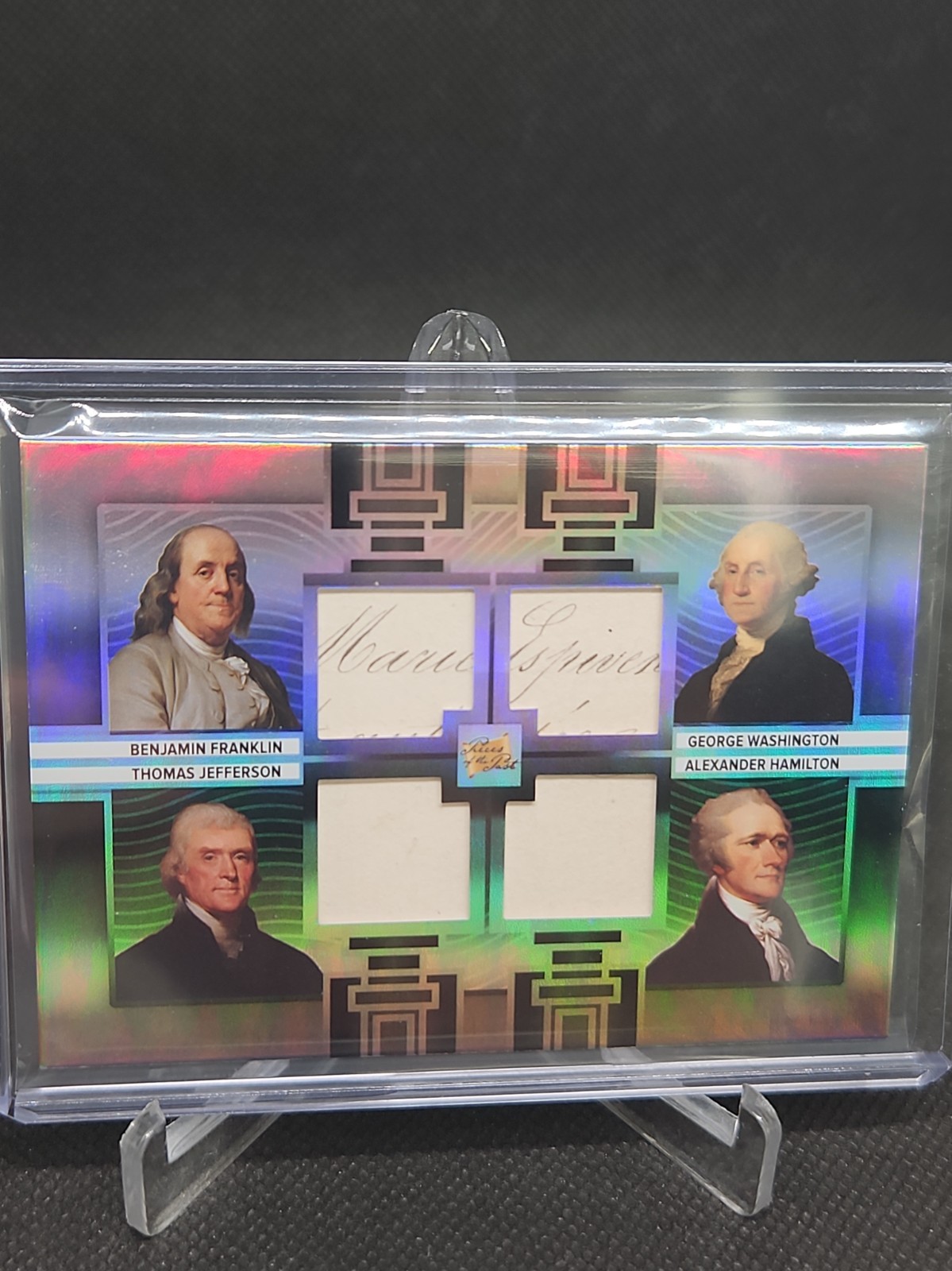 2026 Pieces of the Past Washington/Hamilton/Jefferson/Franklin  #453 Quad Relic