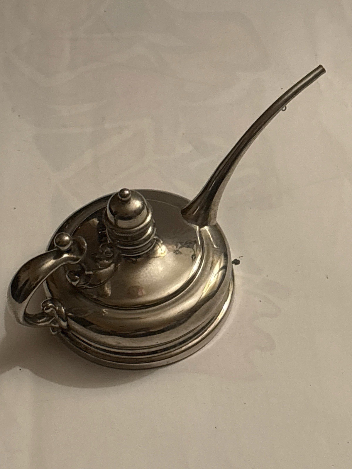 Antique Vintage Rochester Stamping Co Nickel Plated Brass Copper Oil Can Oiler