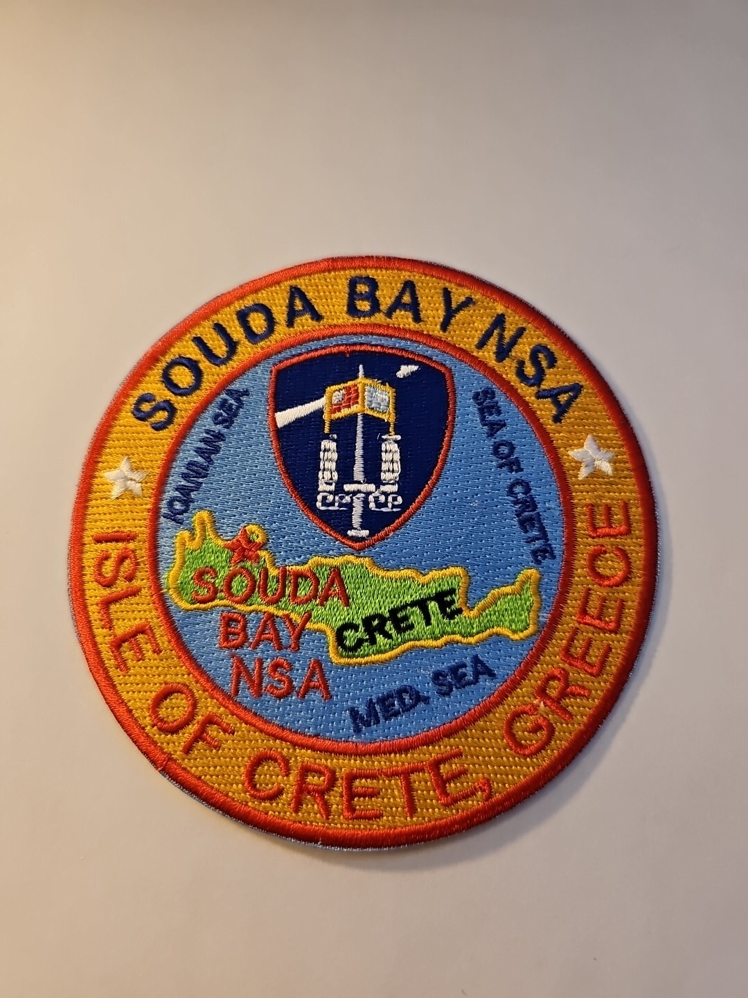 US NAVY BASE PATCH, SOUDA BAY NSA, ISLE OF CRETE, GREECE Y US NAVY BASE PATCH, SOUDA BAY NSA, ISLE OF CRETE, GREECE Y