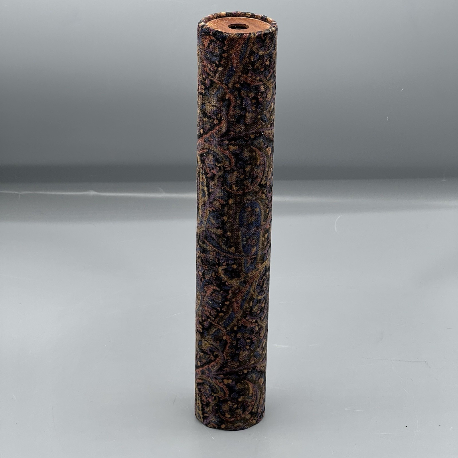 Vintage Craig Huber Kaleidoscope ~ Oil Filled - 12.5” Wood & Velvet Art MCM