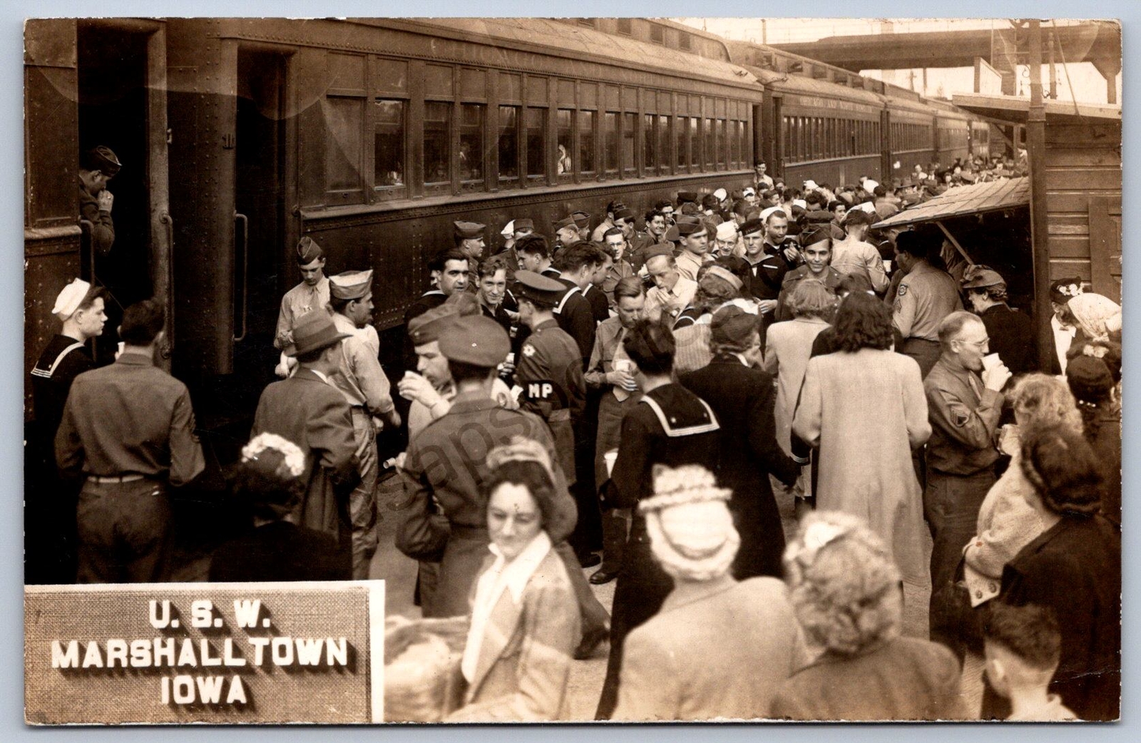 K15/ Marshalltown Iowa RPPC Postcard c1940s U.S.W. Soldiers Railroad 71 K15/ Marshalltown Iowa RPPC Postcard c1940s U.S.W. Soldiers Railroad 71