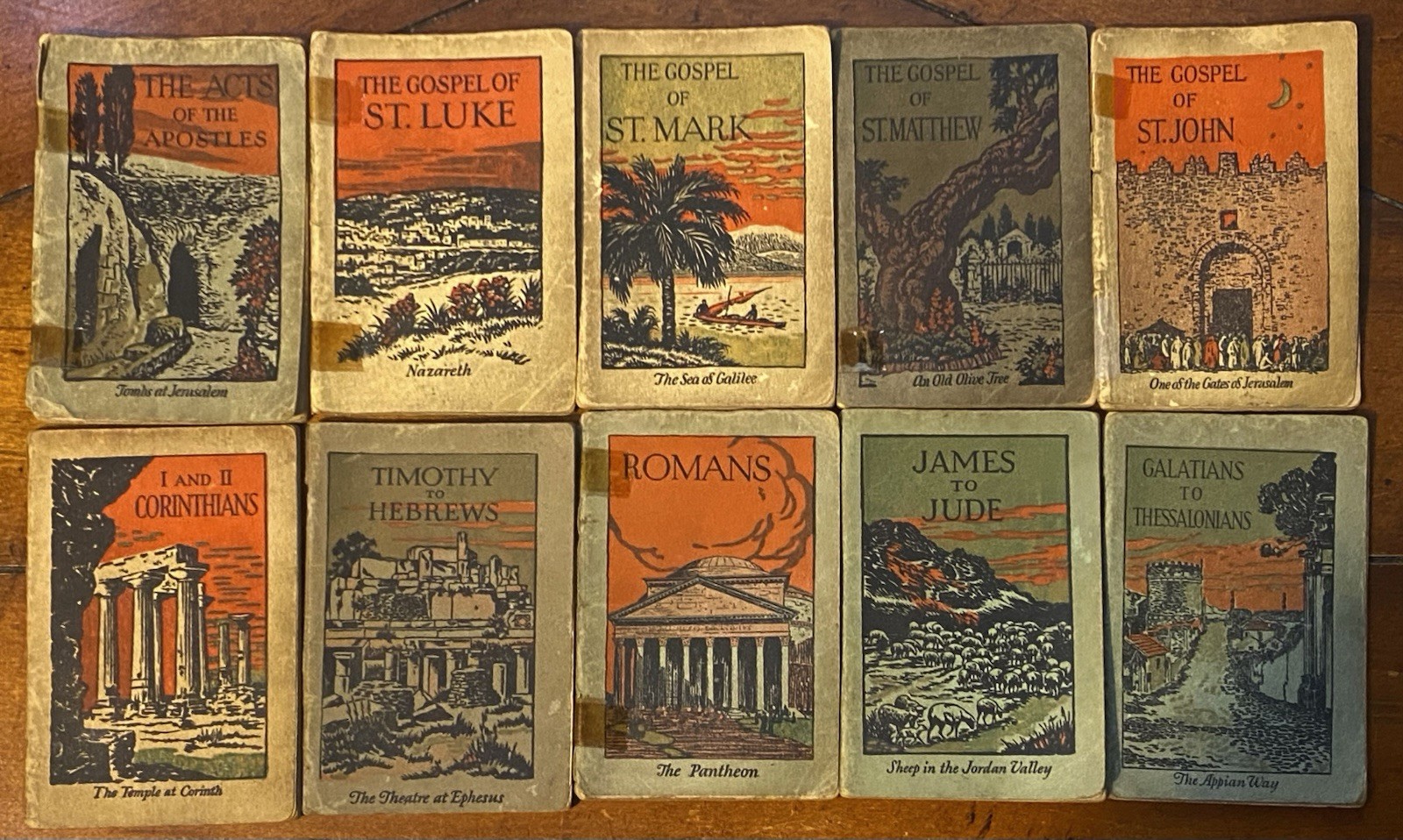 Antique 1928 American Bible Society Booklets Pocket Size USA Made Total Of 10